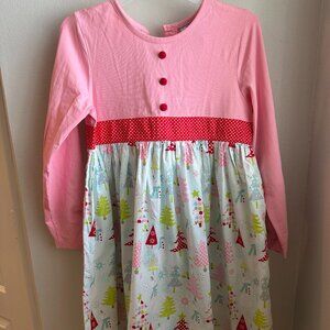 Three Sisters christmas dress, pink and size 8